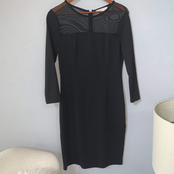 Michael Kors Black Mesh Top Dress - Picture 4 of 7